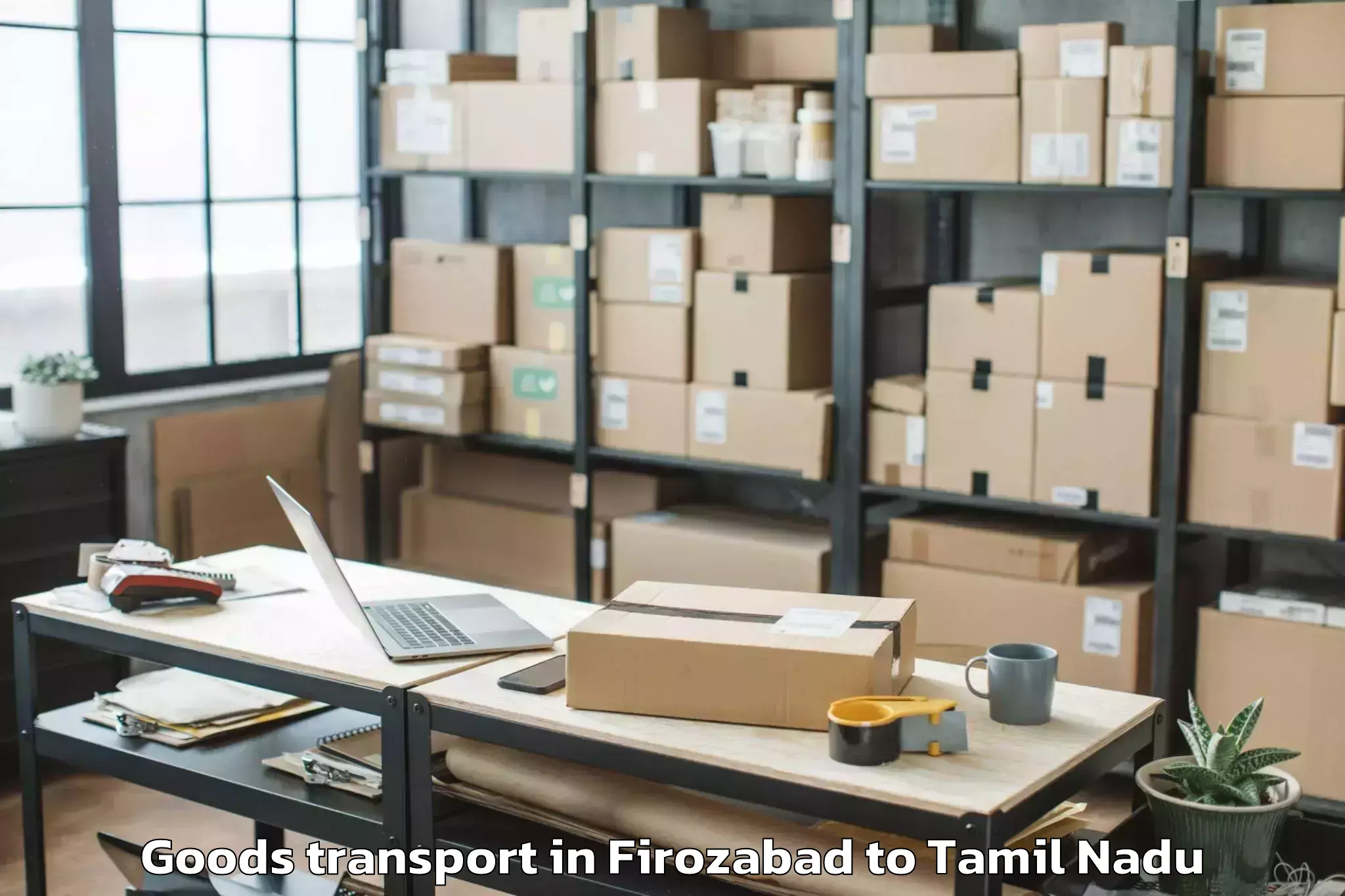 Professional Firozabad to Polur Goods Transport